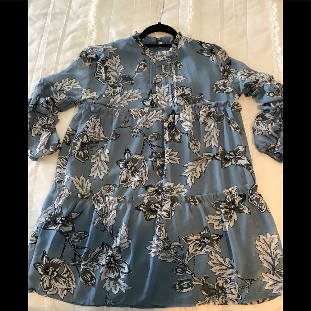 Shein blue babydoll dress